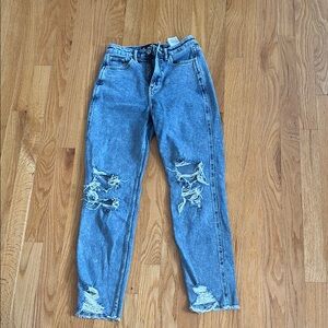 Hollister Blue Distressed Skinny Jeans